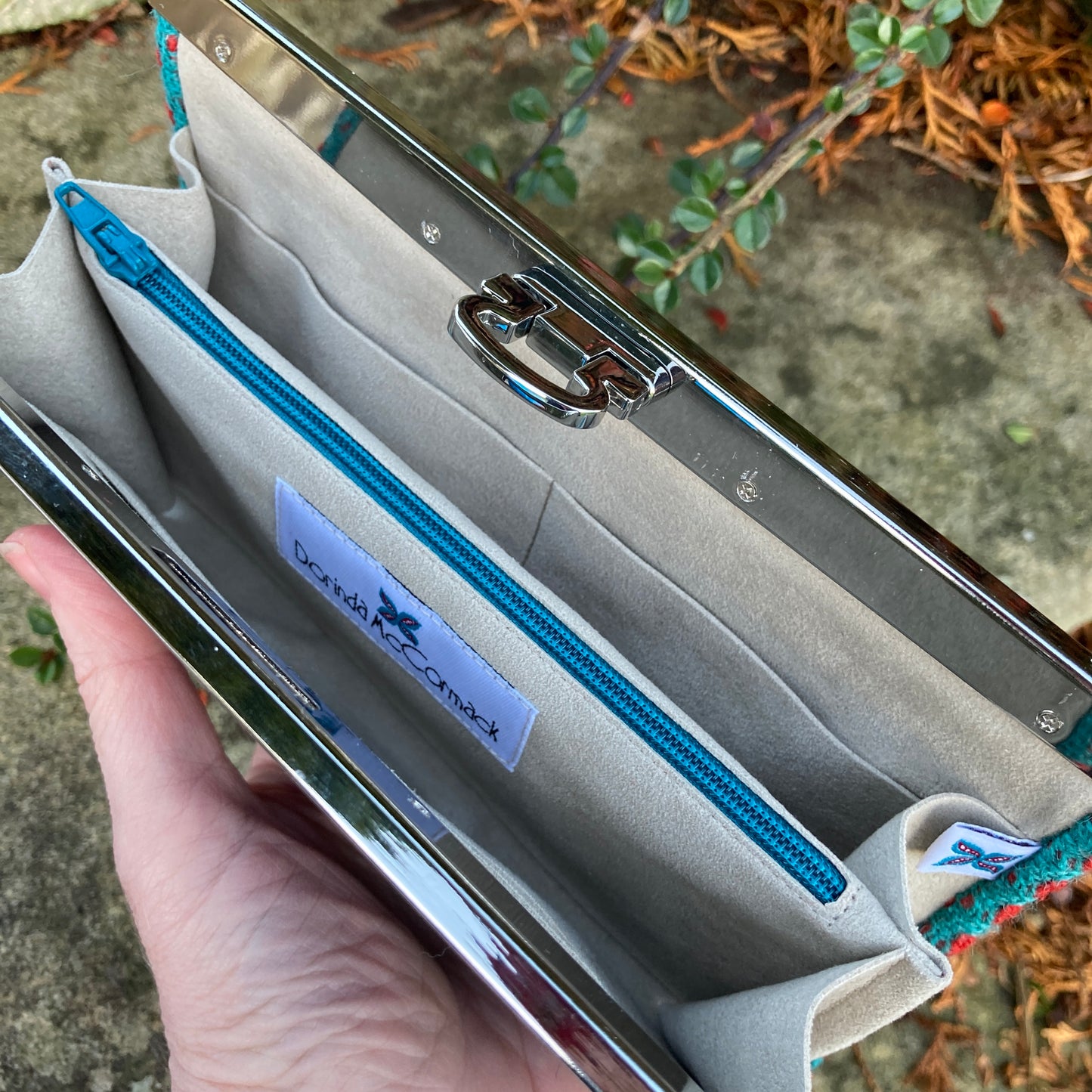 Turquoise and Red Wallet