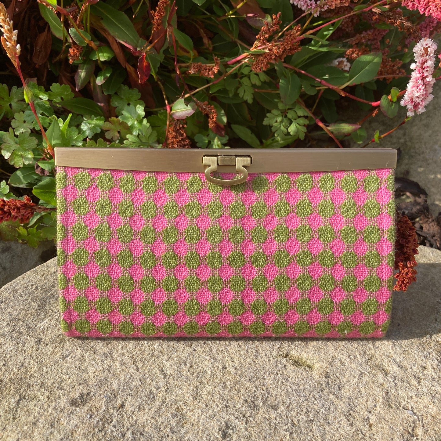 Pink and Green Polka Wallet