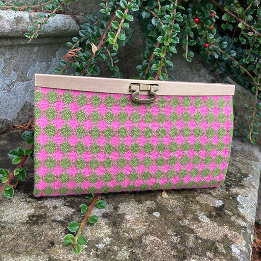 Pink and Green Polka Wallet
